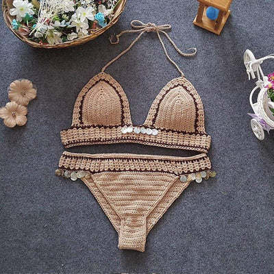 WickedAF Clementine Knitted Bikini Set