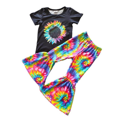 WickedAF Colorful Bell Pants Baby Girl Set