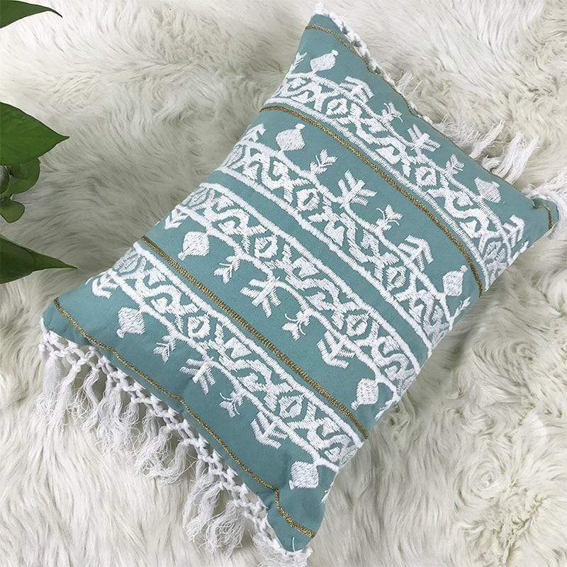 Linen Tassel Cushion Cover