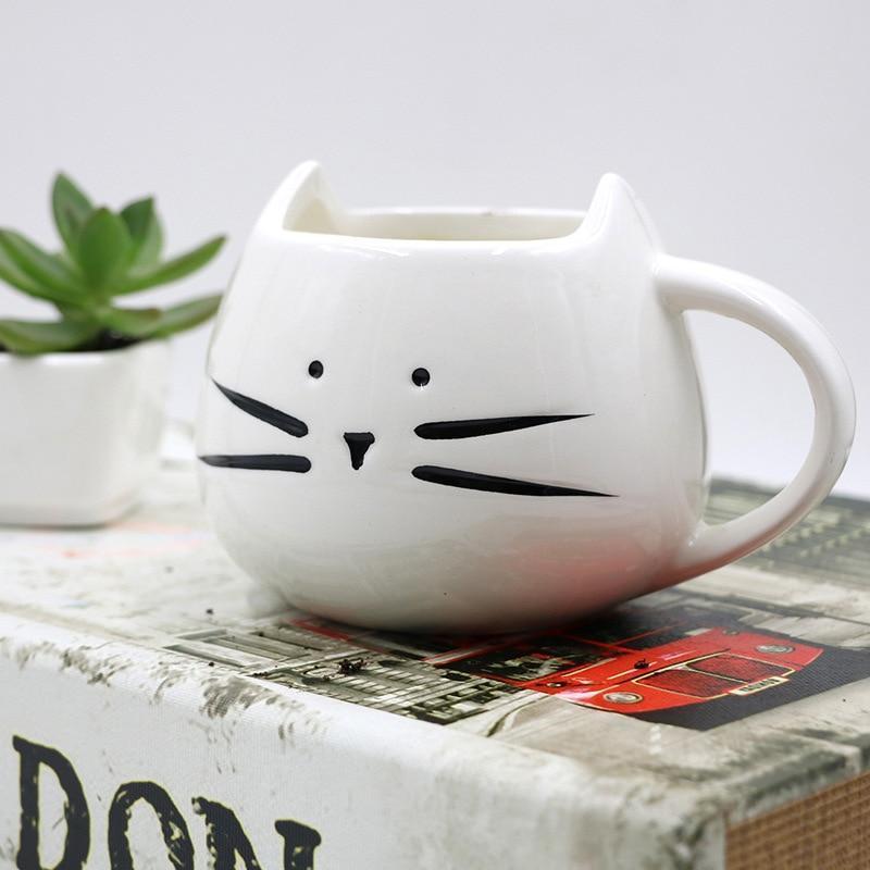 Cute Cat Coffee Mug With Spoon - wickedafstore