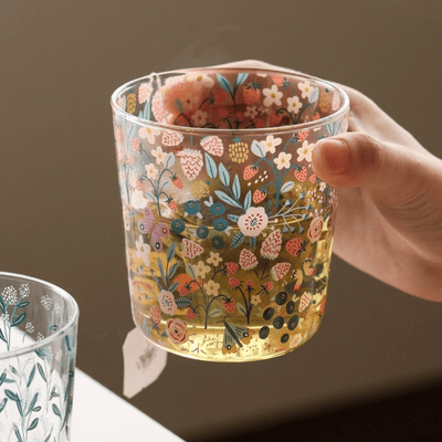 WickedAF Cute Forest Design Glass Cups