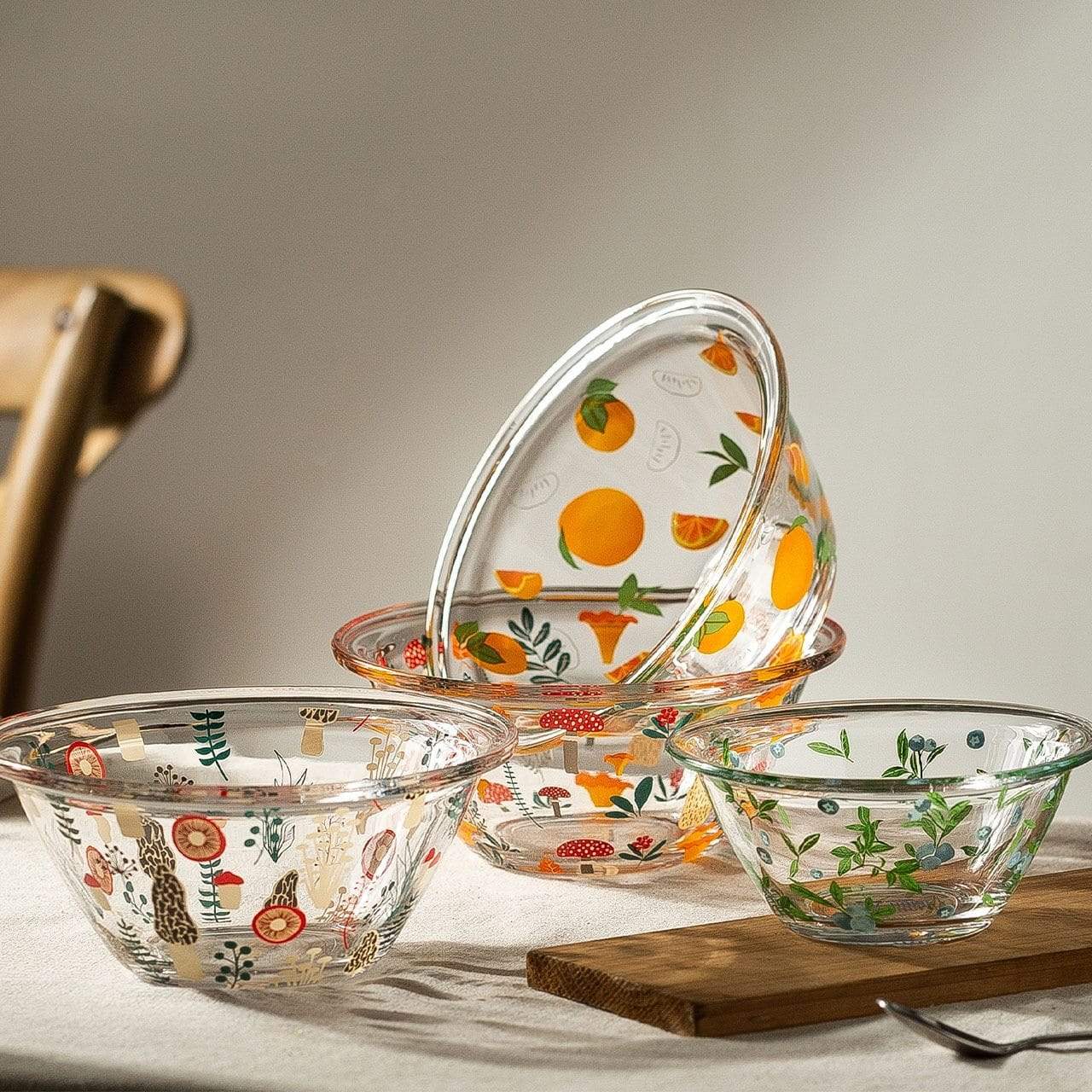 WickedAF Cute Hand Painted Glass Bowls