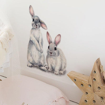 WickedAF Cute Rabbits Wall Sticker