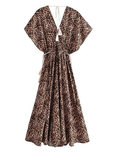 WickedAF Devi Leopard Maxi Dress