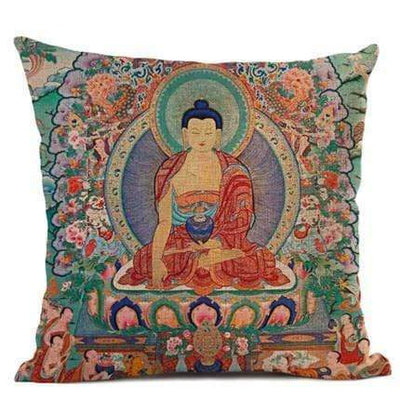 Thangka Tibetan Buddhist Painting Cushion Covers - wickedafstore