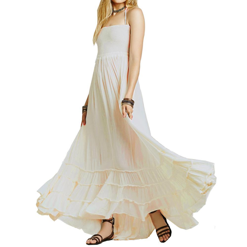 WickedAF dress beige white / S Lady Earth Maxi Dress