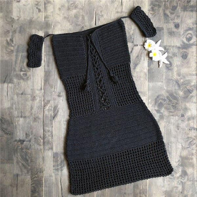 WickedAF dress black / M Beach Crochet Dress (2 Colors)