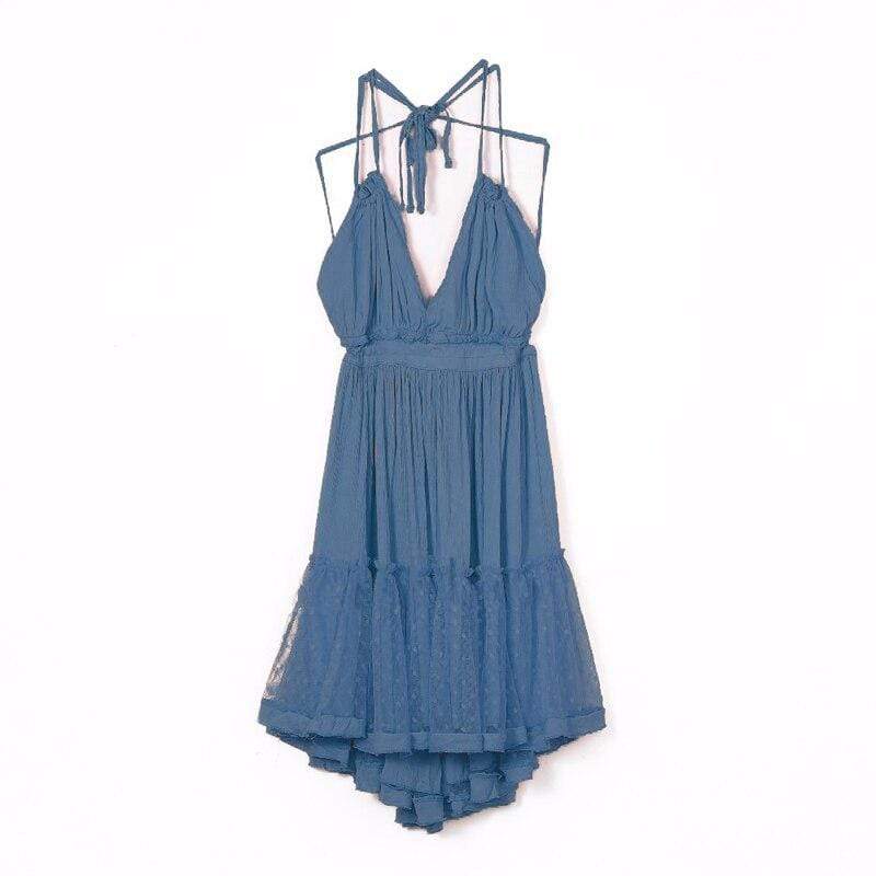 WickedAF dress Blue / L Daydreamer Backless Dress