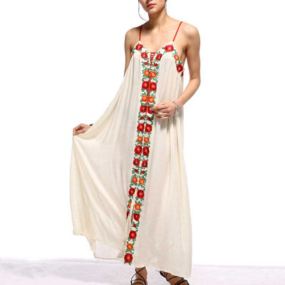 Embroidered Womens Maxi - wickedafstore
