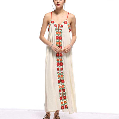 Embroidered Womens Maxi - wickedafstore