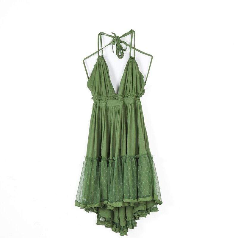 WickedAF dress Green / L Daydreamer Backless Dress