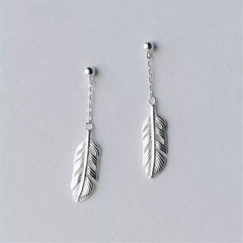 WickedAF earrings 925 Sterling Silver Feather Earrings