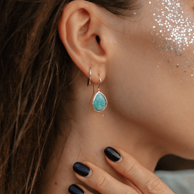 WickedAF earrings Natural Stone Teardrop Earrings