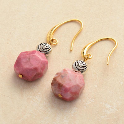 WickedAF earrings Rhodonite Stone Dangle Earrings