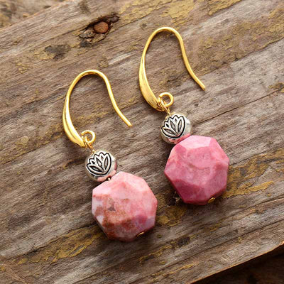 WickedAF earrings Rhodonite Stone Dangle Earrings