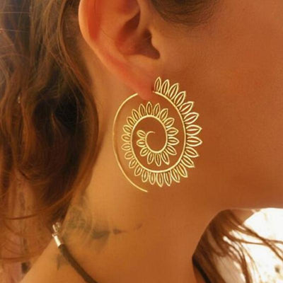 Saffron Spiral Earrings - wickedafstore