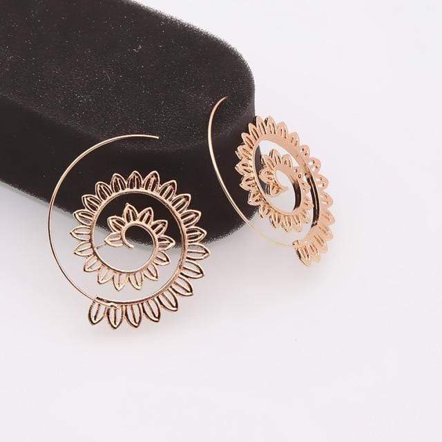 Saffron Spiral Earrings