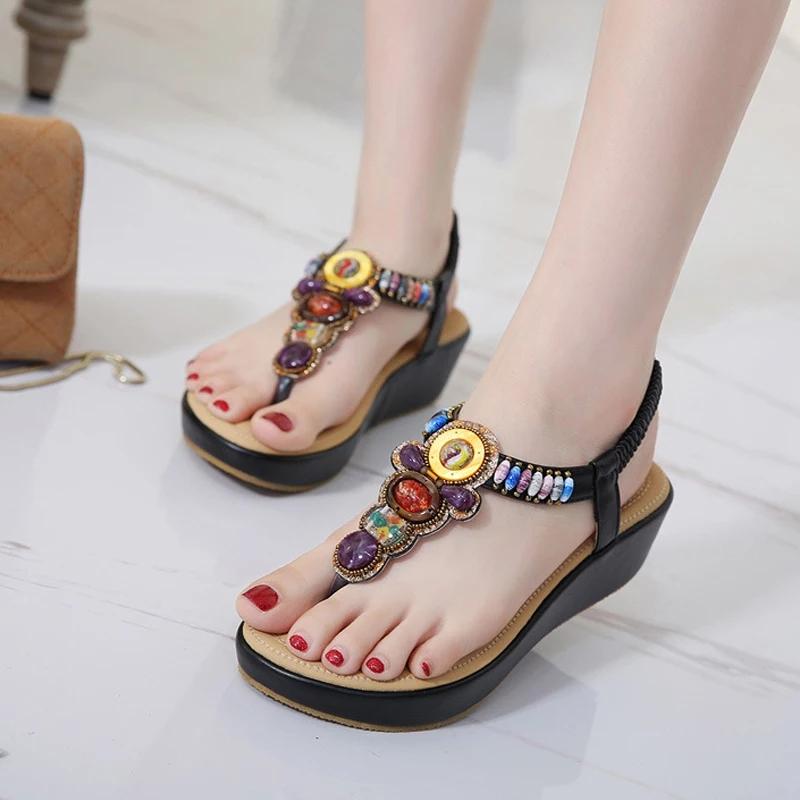 WickedAF Eden Colorful Wedges Sandals