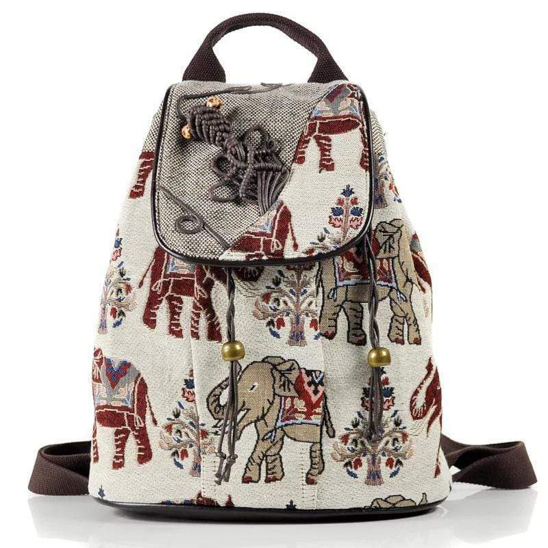Elephant Canvas Backpack