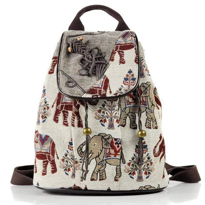 Elephant Canvas Backpack - wickedafstore