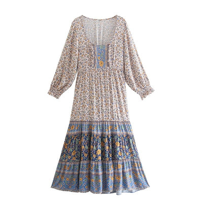 wickedafstore Elyse Boho Maxi Dress