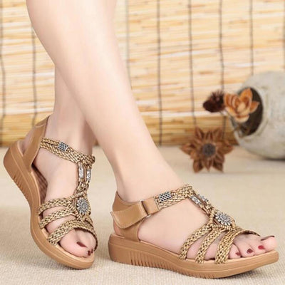 WickedAF Ethnic Style Wedges Sandals