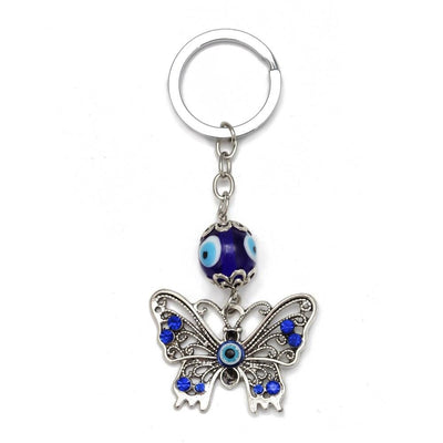 WickedAF Evil Eye Lucky Butterfly Keychain