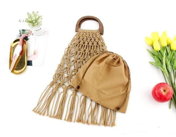 WickedAF Fia Handmade Woven Rope Bag