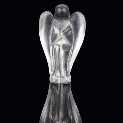 Natural Crystal Guardian Angel Carving - wickedafstore