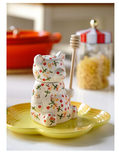 WickedAF Floral Bear Honey Jar