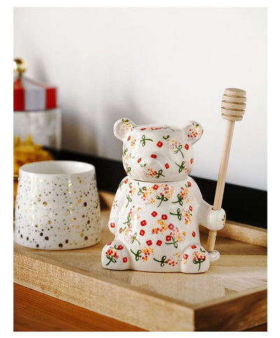 WickedAF Floral Bear Honey Jar