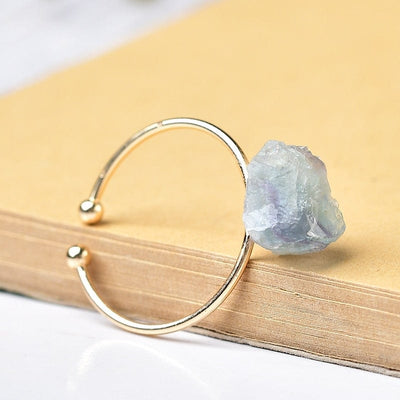 WickedAF Fluorite Natural Healing Stone Ring