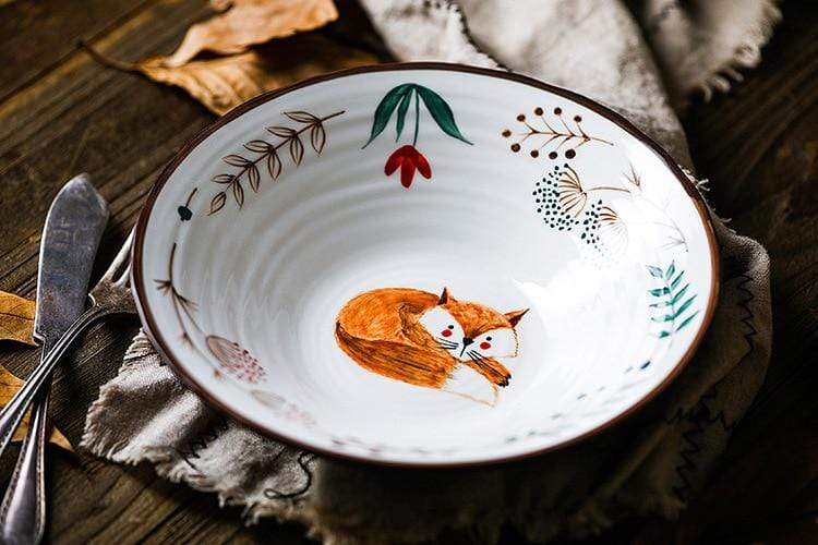 WickedAF Forest Animals Ceramic Bowls