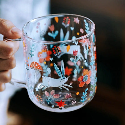 WickedAF Forest Animals Glass Mug