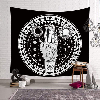 Fortune Teller Hand Tarot Tapestry - wickedafstore