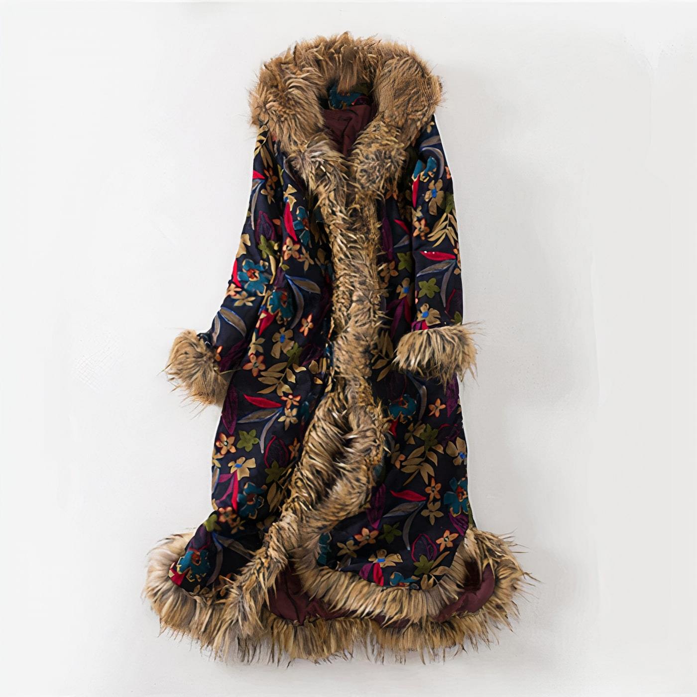 WickedAF Furry Ethnic Style Coat