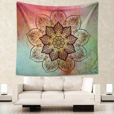 Gradient Flower Mandala Tapestry