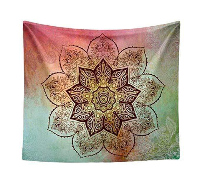 Gradient Flower Mandala Tapestry