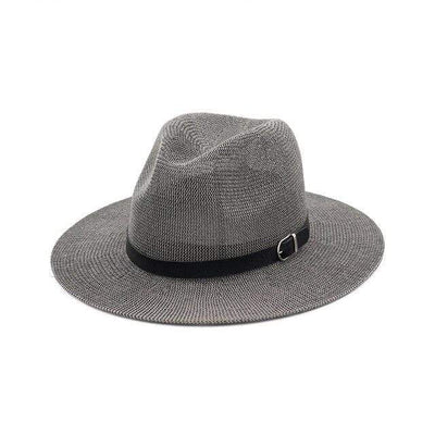 WickedAF Gray / 55-58cm/21.7x22.9cm Black Belted Panama Hat