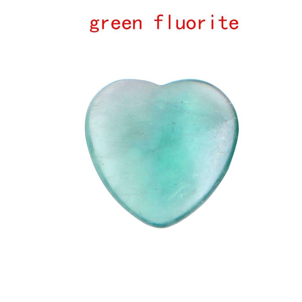 WickedAF green fluorite Heart Shaped Crystals Gemstones