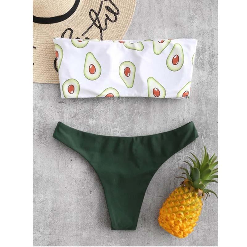 WickedAF Green / L Avocado Garden Bikini Set