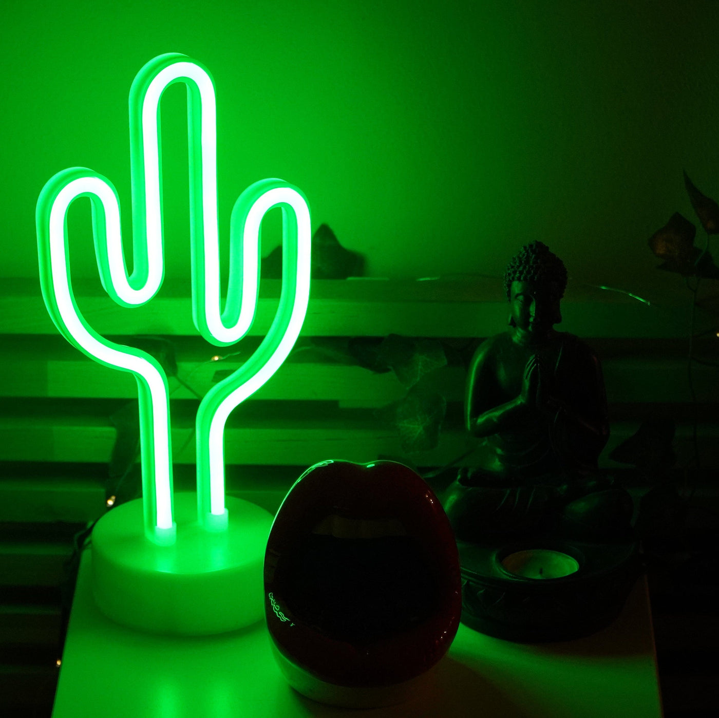 WickedAF Green Neon Cactus LED Light