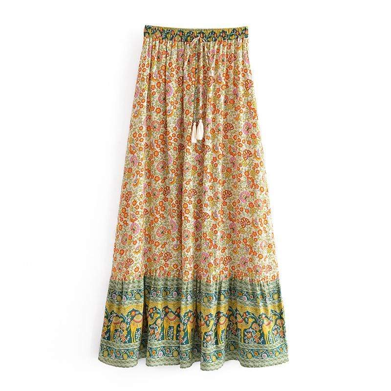 WickedAF Green / S Malena Maxi Skirt