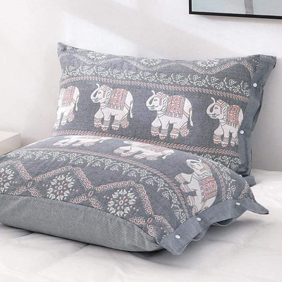 WickedAF Grey / 50x75cm/19.7"x29.6" Elephants Pattern Pillow Cover