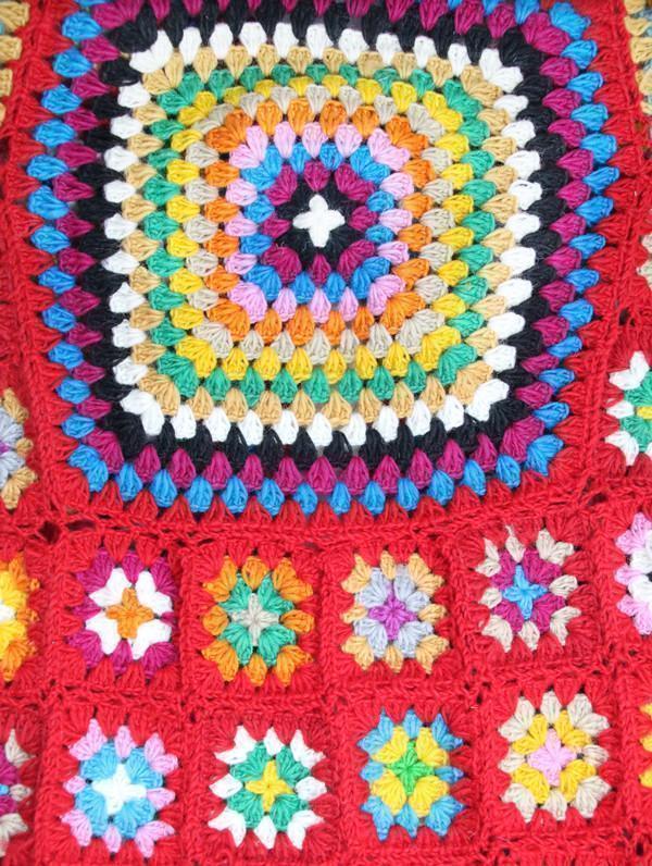 Hand Knitted Rainbow Crochet Cardigan