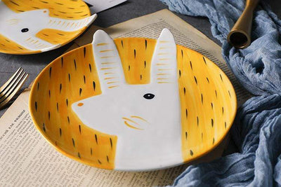 WickedAF Hand Painted Animal Ceramic Plates