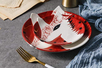 WickedAF Hand Painted Animal Ceramic Plates