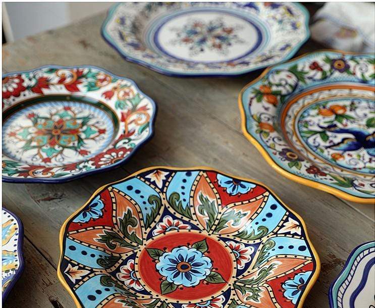Hand-painted Ceramic Plate - wickedafstore