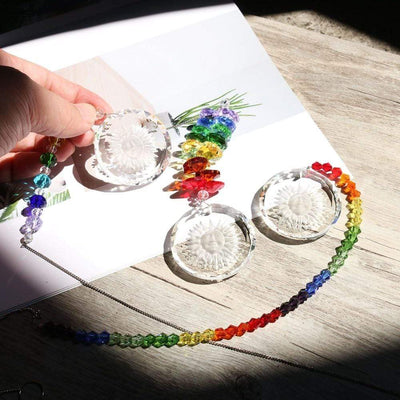 WickedAF Handmade Crystal Glass Chakra Charm