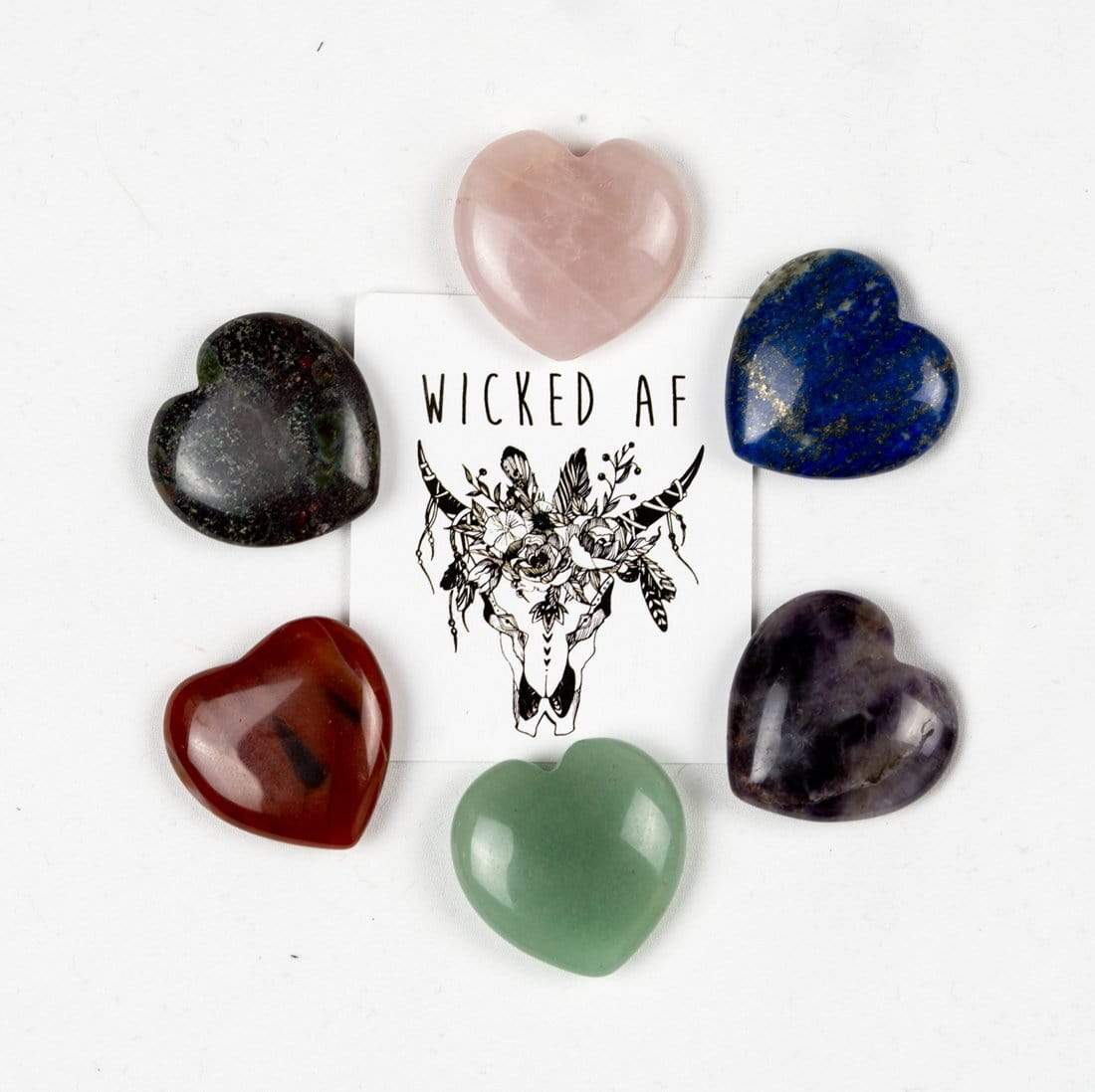 Heart Shaped Crystals Gemstones - wickedafstore